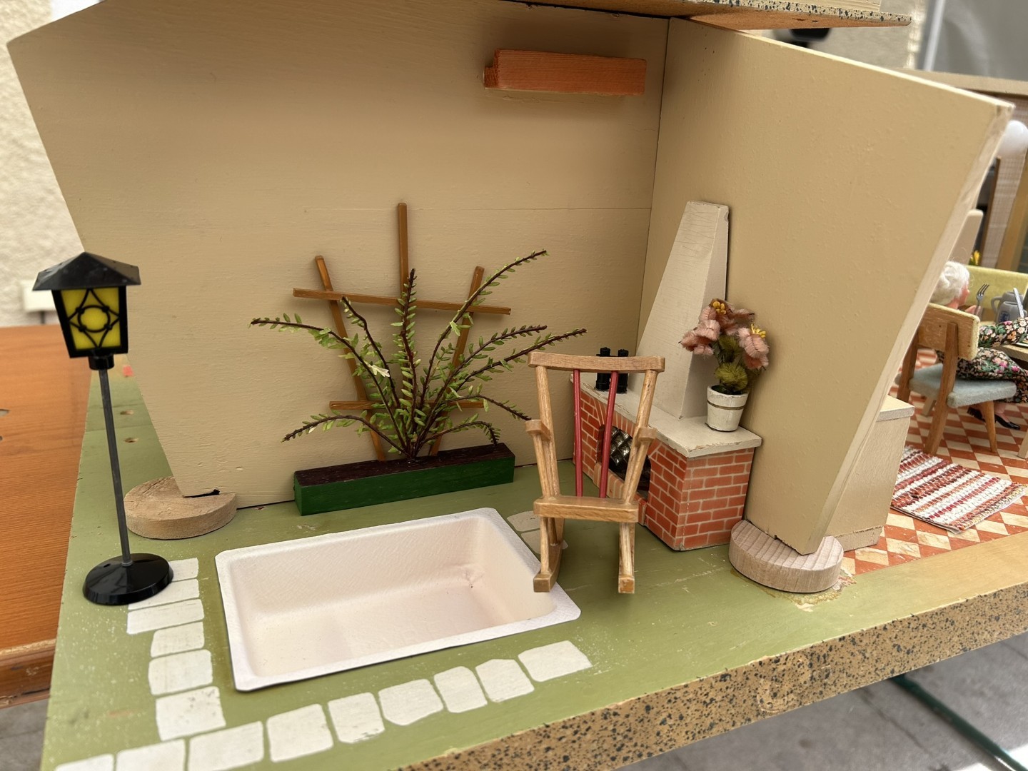 Terrasse mit Kamin